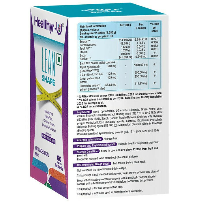 Healthyr-U Lean Shape Tablets - Distacart