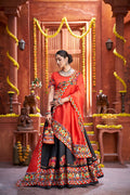 AI Fashion Black Art Silk Designer Navratri Lehenga Choli Collection