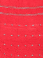 Myshka Women's Red Cotton Silk Printed Casual Dupatta