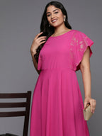 Ahalyaa Women's Traditional wear Ethnic Dress - Pink - Distacart