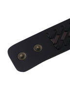 NVR Men's Black Leather Bracelet - Distacart