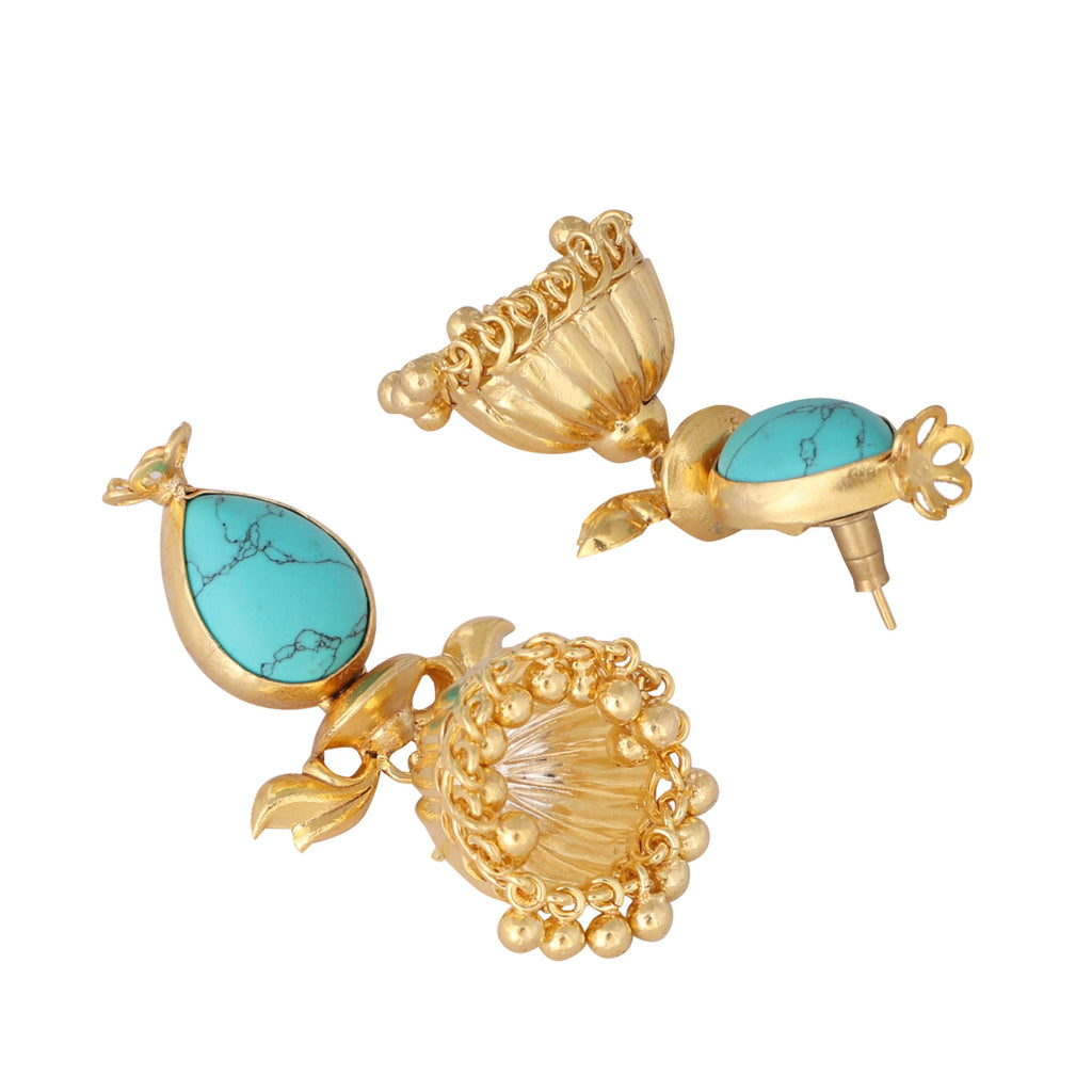 Nuyug 22K Gold Plated Turquoise Grace Earrings - Distacart