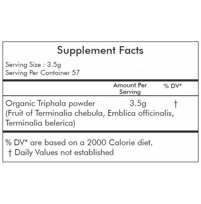 Naturz Ayurveda Organic Triphala Powder - Distacart