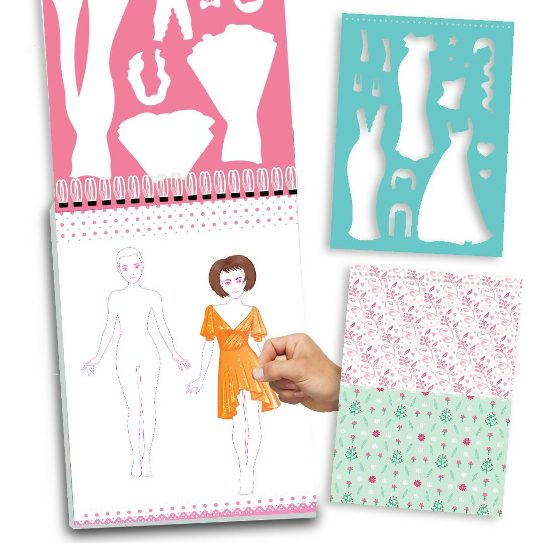 Dreamland Publications Style Studio Fashion Sketch Activity Book 1 for Girls Age 4-8 years - Distacart