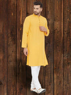 Even Apparels Pure Cotton Yellow Kurta - Yellow