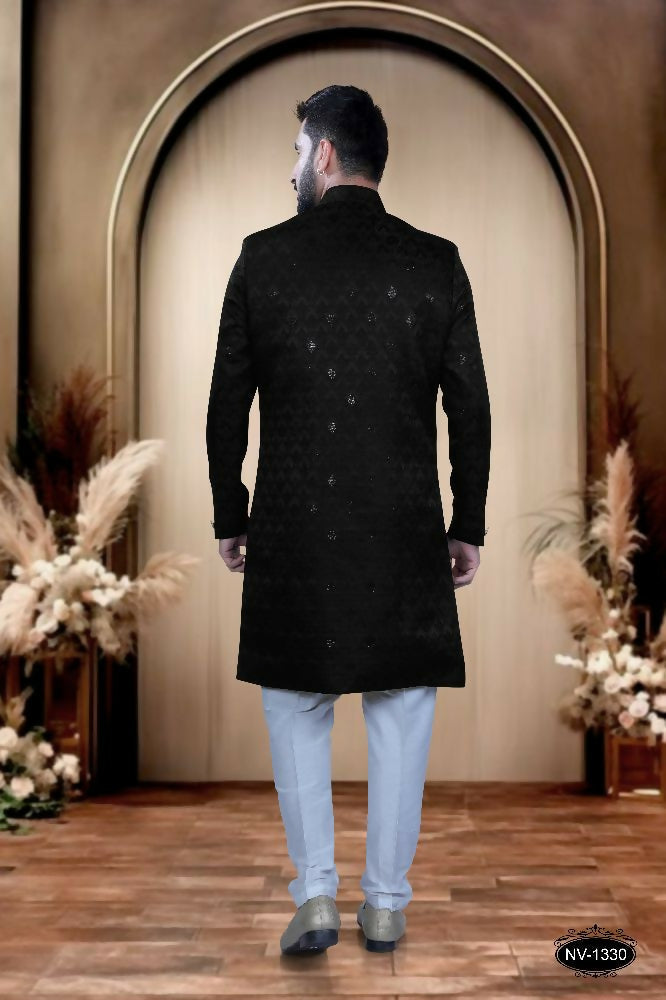 Joban Fashion Men's Black TR Kurta with Pyjama