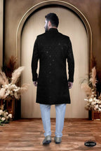 Joban Fashion Men's Black TR Kurta with Pyjama