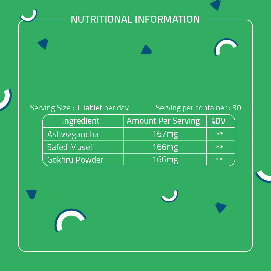 Laurik Ashwagandha Tablets With 5% Withanolides Ashwagandha For Natural Vitality For Men & Women - Distacart