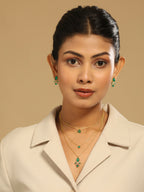 Nuyug 18k Trio Pendant Gold Anti Tarnish Necklace