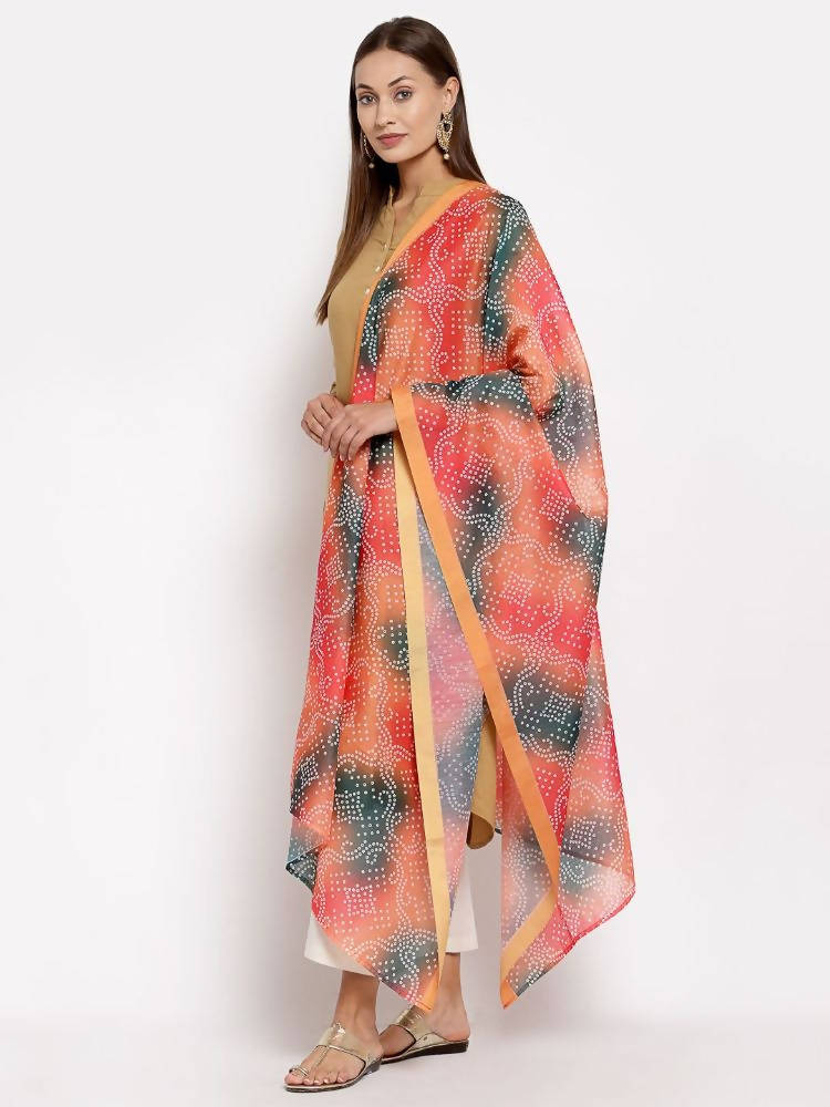 Myshka Women's Beautiful Multi Cotton Print Casual Dupatta