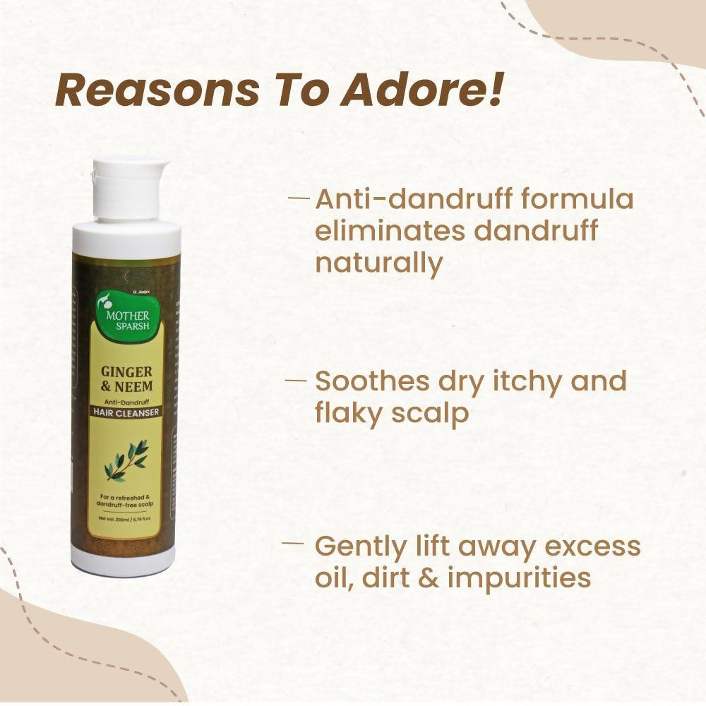 Mother Sparsh Ginger & Neem Anti-Dandruff Hair Cleanser
