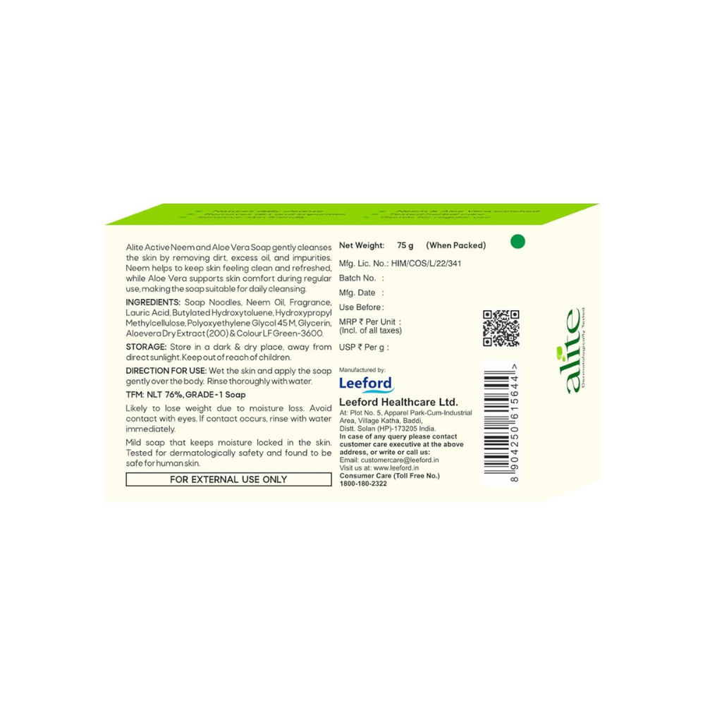 Alite Neem & Aloe Vera Soap for Gentle Daily Cleansing