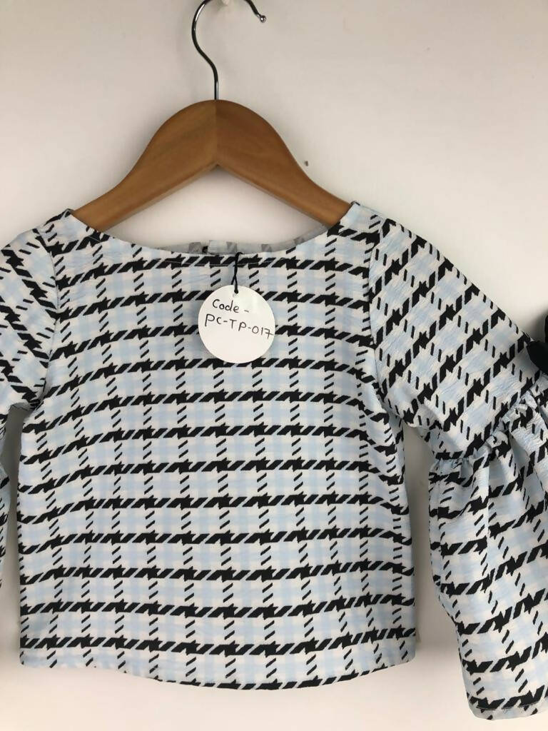 Pink Cow Fashions Box Printed Top With Bow