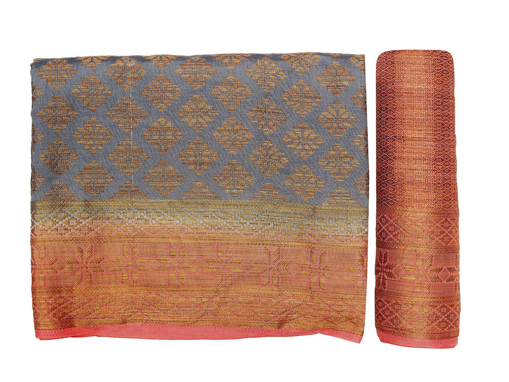 Mimosa Women's Patola Art Silk Grey Saree - Distacart