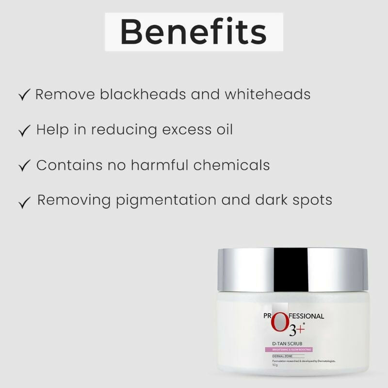 Professional O3+ D-Tan Scrub For Brightening & Glow Boosting - Distacart