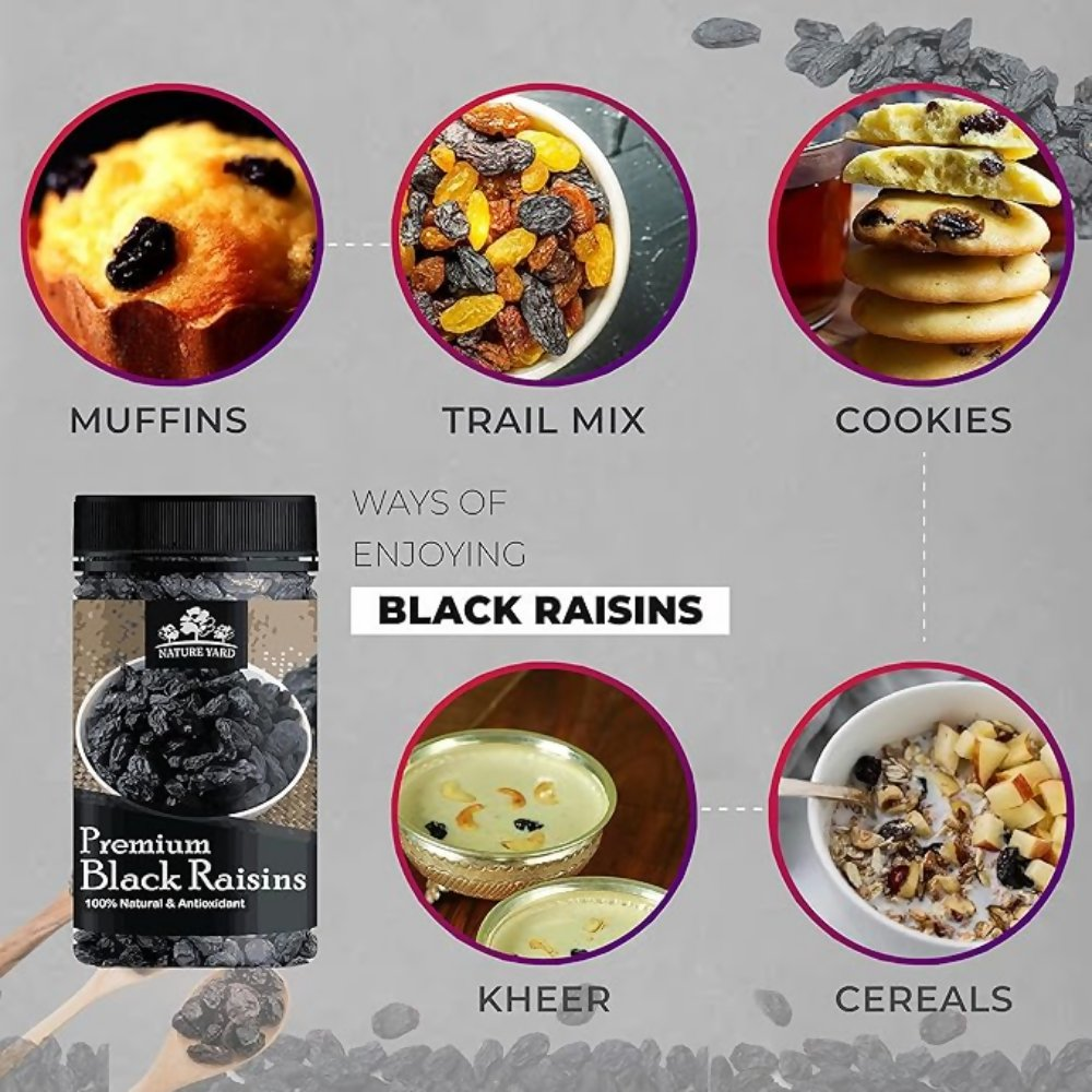 Nature Yard Black Raisins Seedless/kali kismis/kishmish dry fruit - Distacart