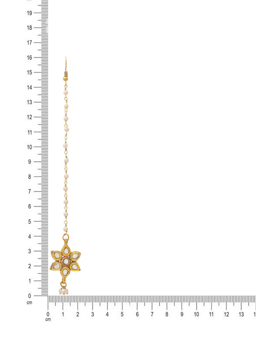 Ruby Raang Gold Flower Kundan Maang Tikka - Distacart