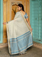 Shree Shyam Fashion Sky Blueline Saree - Distacart