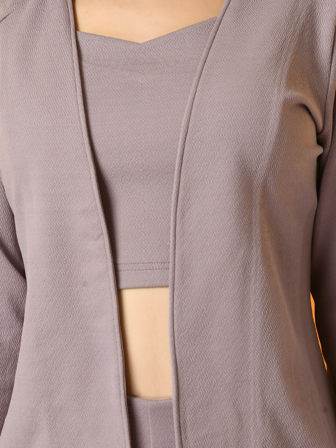 Myshka Women's Lavender Solid Jacket