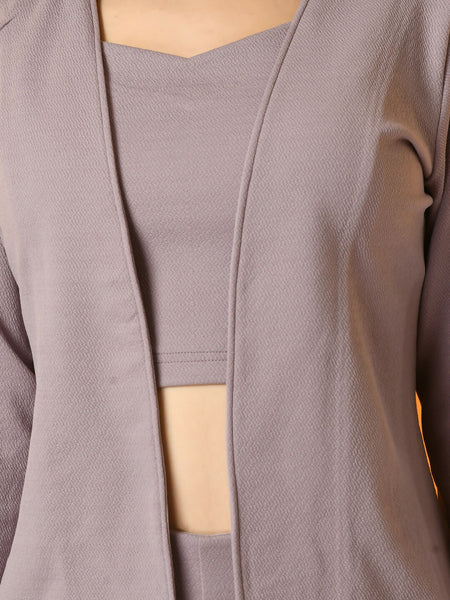 Myshka Women's Lavender Solid Jacket