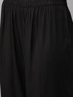 Yufta Women Black & Golden Handblock Printed Kurta with Trouser