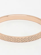 NVR Men's Rose Gold Stainless Steel Kada Bracelet - Distacart