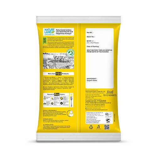 Nature Land Organics Arhar Dal - Distacart