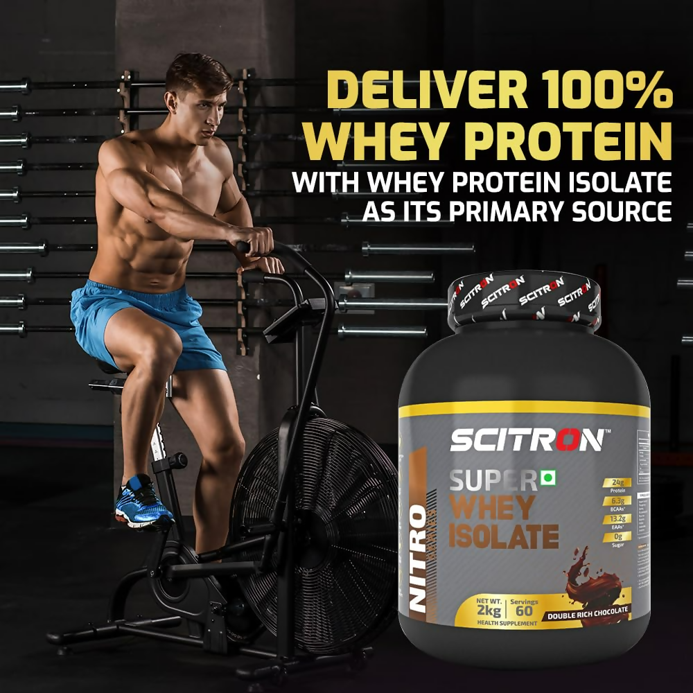 Scitron Super Whey Isolate Protein Powder - Double Rich Chocolate - Distacart