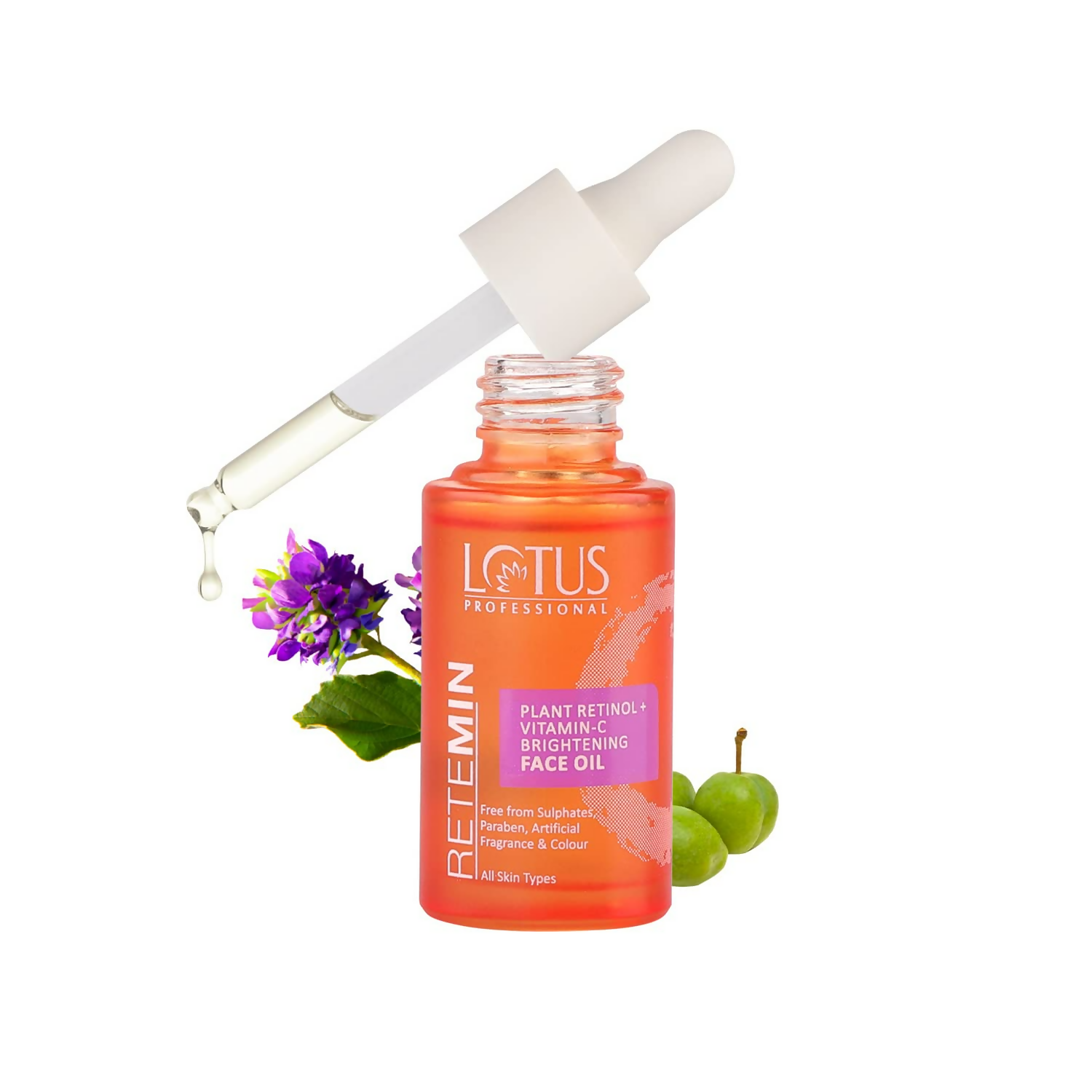 Lotus Professional Retemin Plant Retinol + Vitamin C Brightening Facial Oil - Distacart