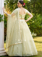 Lehenga Mart Designer Wedding Lehenga Choli For Women - Pista