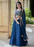Lehenga Mart Designer Wedding Lehenga Choli For Women - Blue