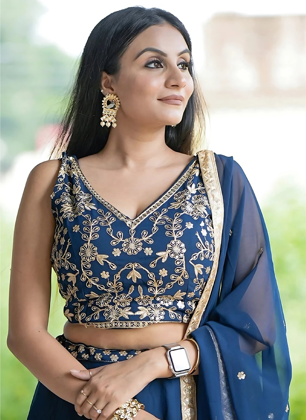 Lehenga Mart Designer Wedding Lehenga Choli For Women - Blue