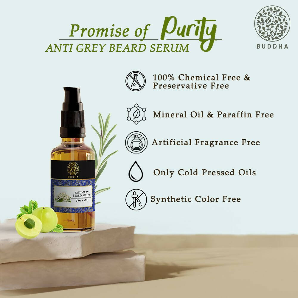 Buddha Natural Anti Grey Beard Serum Oil - Distacart
