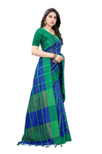 Vamika Navy Cotton Silk Weaving Saree (SATURN NAVY) - Distacart