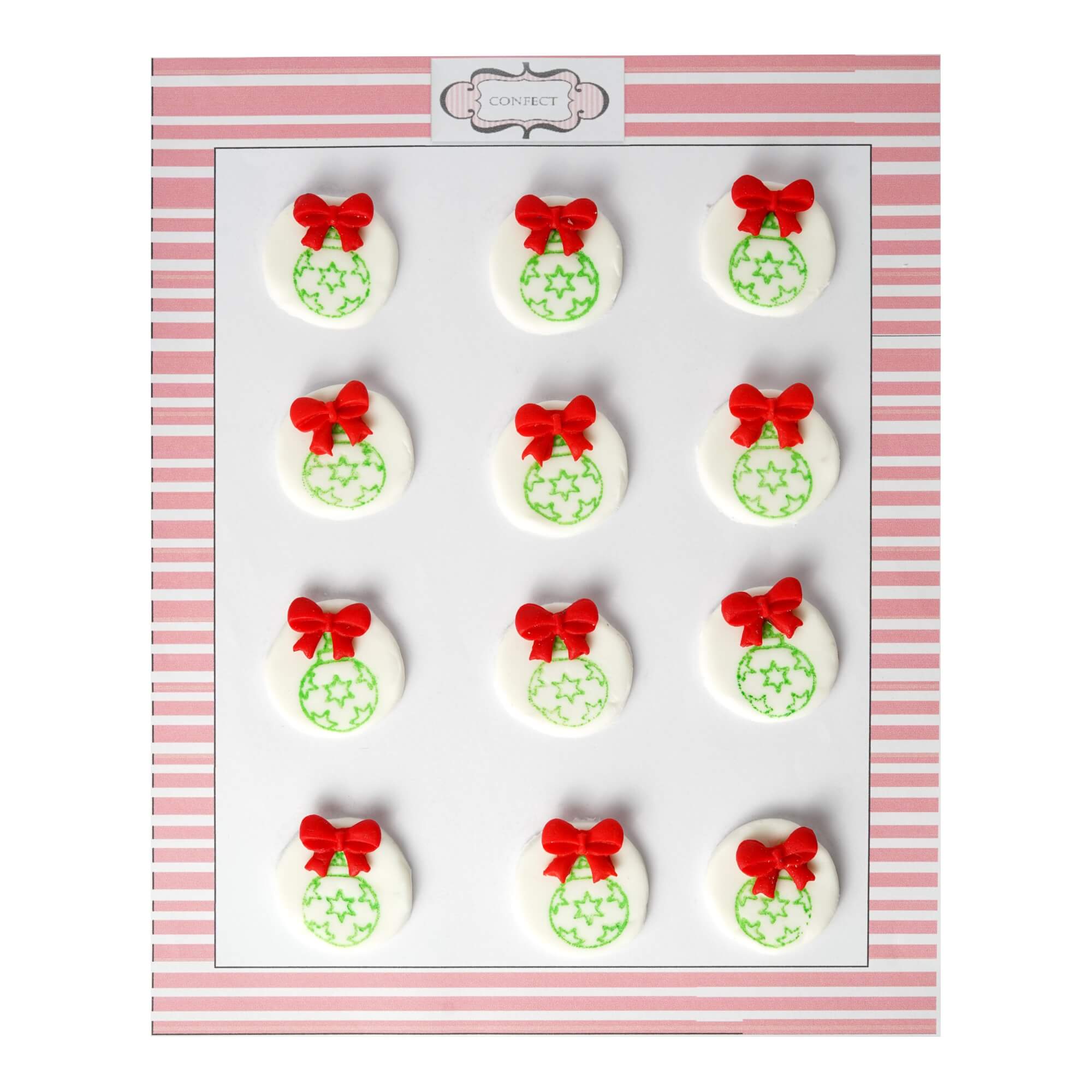 confect christmas bauble green red cc 28 60 gms