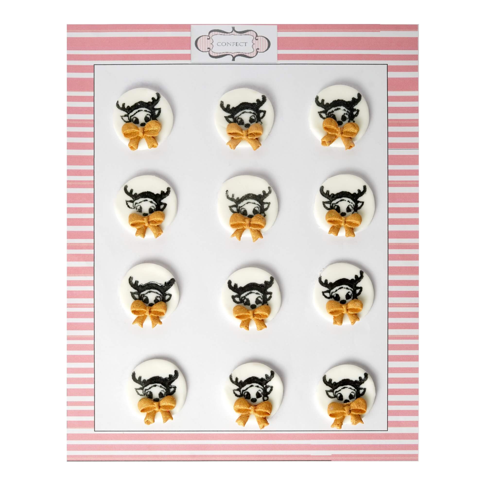 confect christmas reindeer black gold cc 31 60 gms