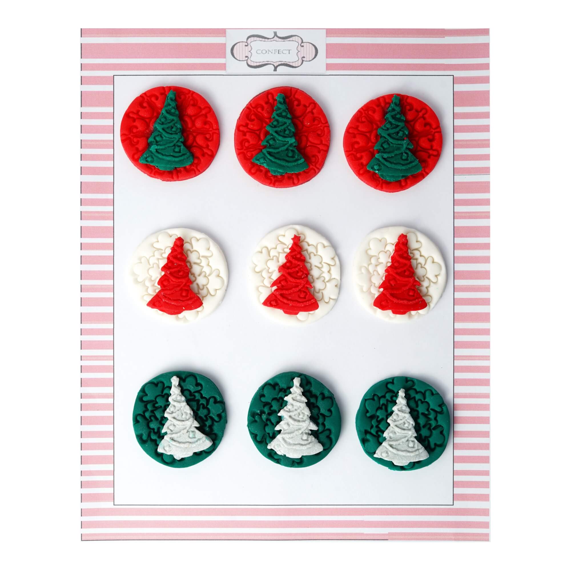 confect christmas tree medallions cc 5 90 gms