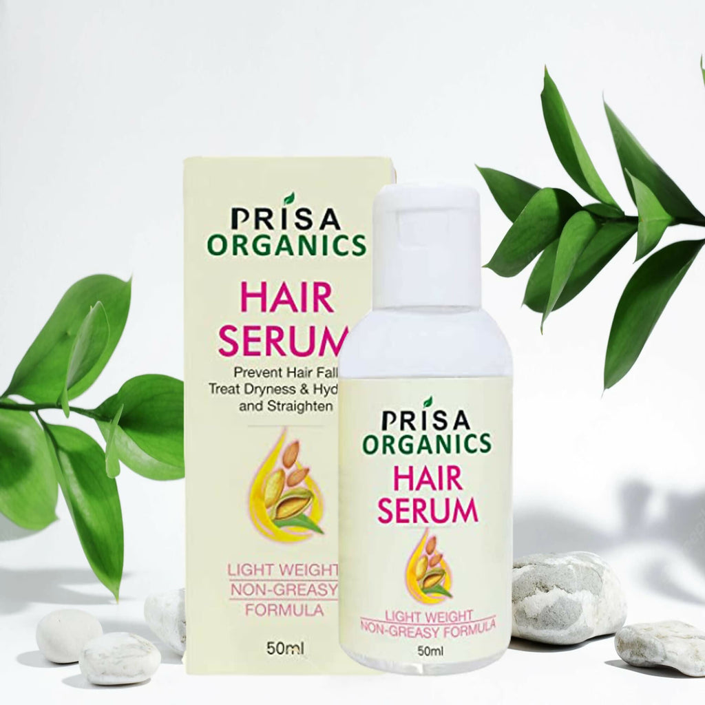 Prisa Organics Hair Serum With Argan Oil & Vitamin E - Promotes Hair Growth, Prevents Hair Loss and Thinning - Distacart