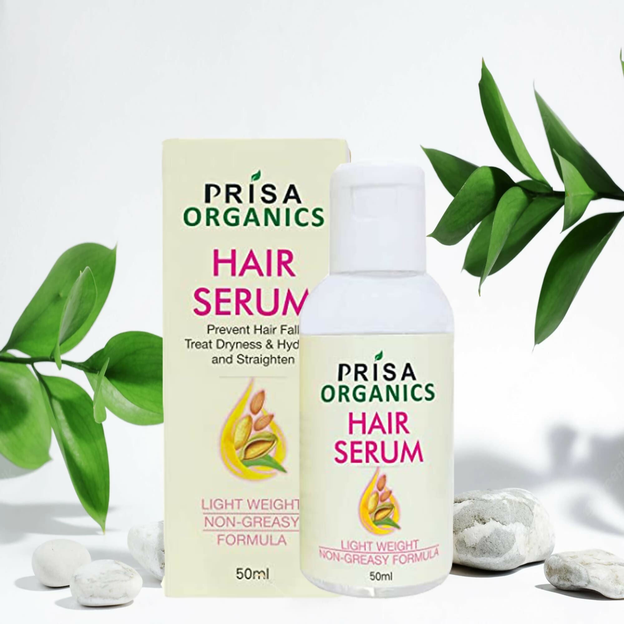 Prisa Organics Hair Serum With Argan Oil & Vitamin E - Promotes Hair Growth, Prevents Hair Loss and Thinning - Distacart