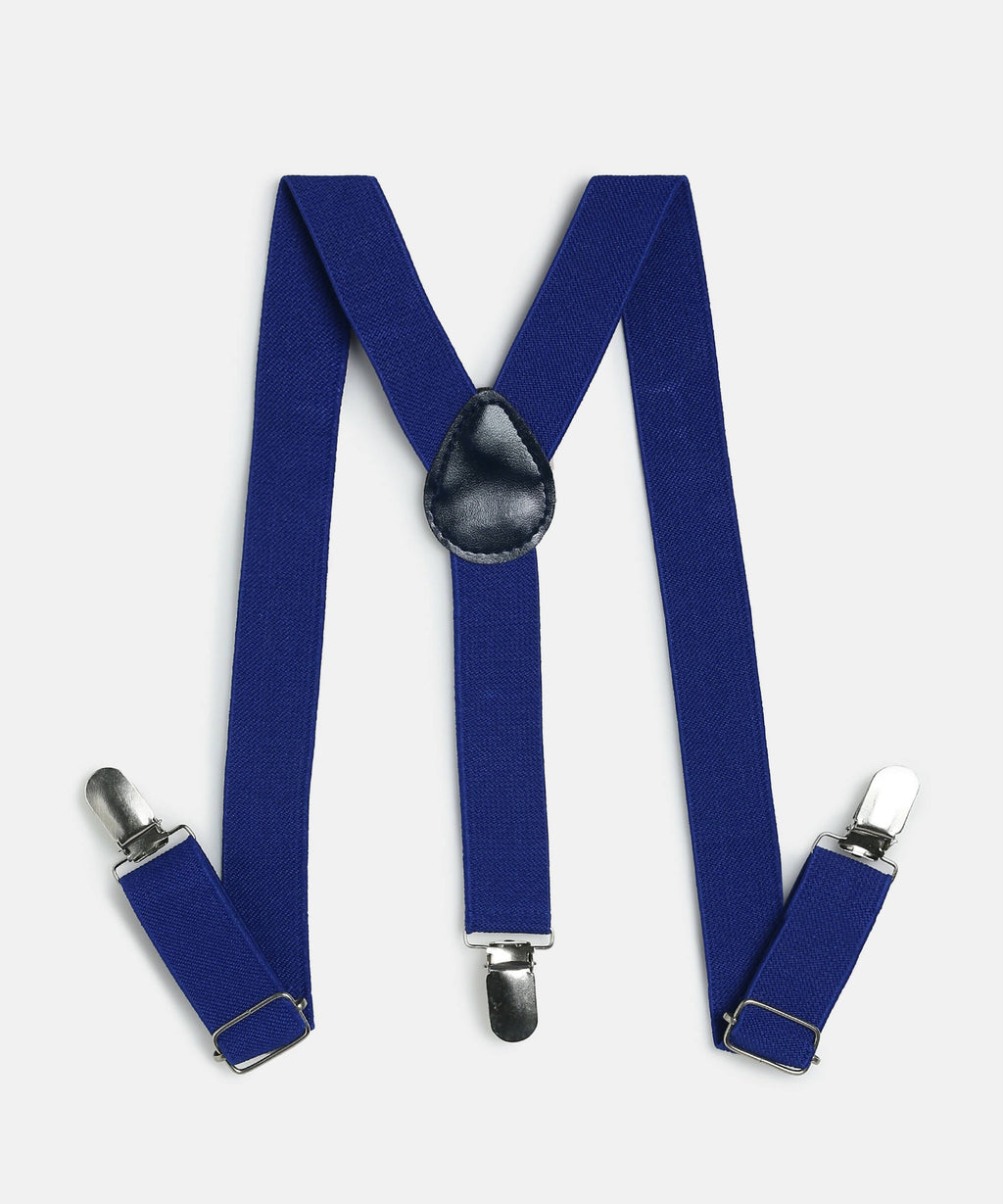 Manet Boys Solid Suspenders - Dark Blue