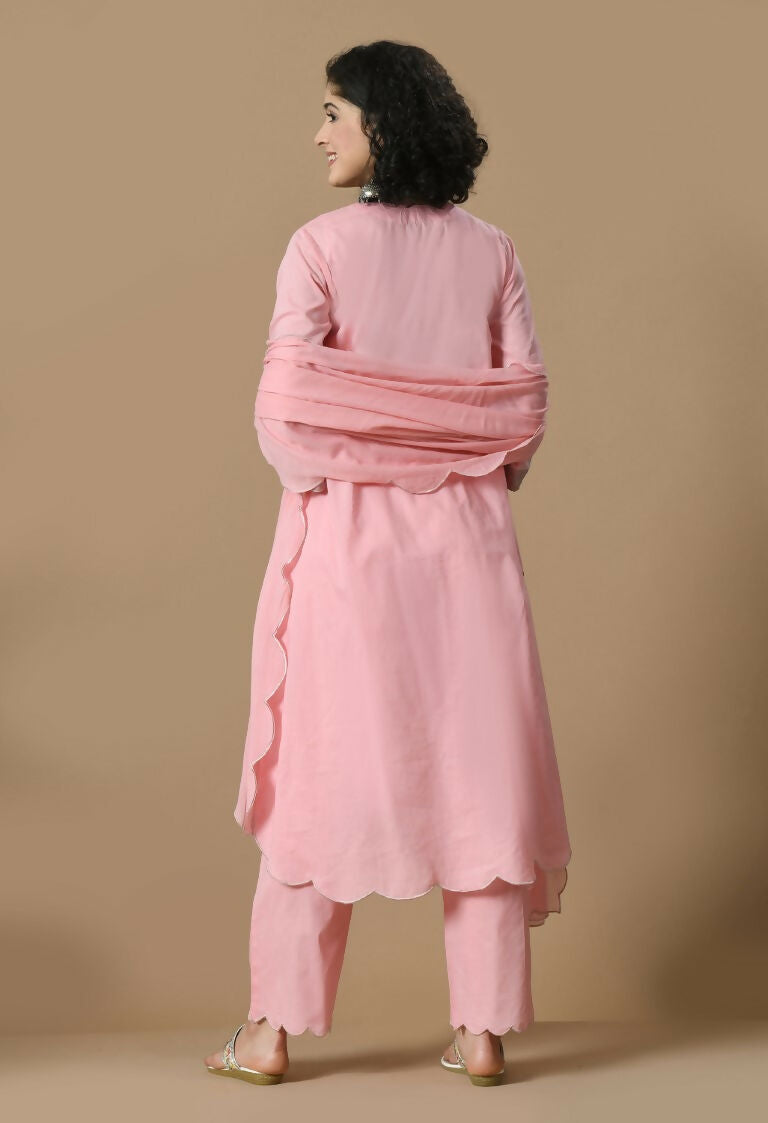 Joban Fashion Pink Cotton Kurta Set