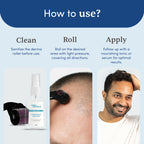 Man Matters Derma Roller 1.00 mm With 540 Titanium Alloy Needles - Promotes Beard Growth & Reduces Acne Scars - Distacart