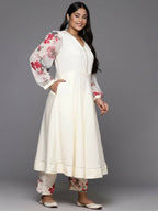 Ahalyaa Women's Traditional wear Kurta Set - Off White