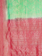 Kalamandir Ethnic Motifs Light Green Silk Blend Saree