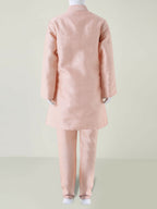 Joban Fashion Kids Island Traditional with a modern touch Nehru Jacket Full Sleeves Kurta, Pyjama Set - Peach - Distacart