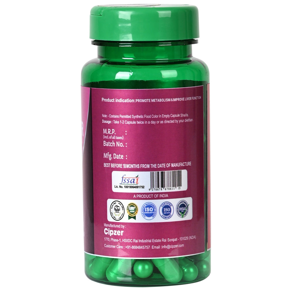 Cipzer Fatty Liver Solution Capsules - Distacart
