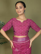 Shree Shyam Fashion Cotton Purple Saree - Distacart