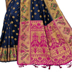 Vamika Royal Blue Designer Weaving Banrasi Silk Saree