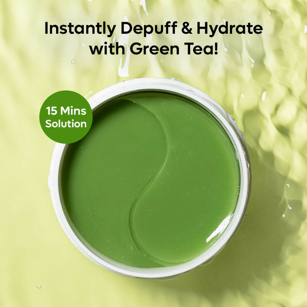 mCaffeine Green Tea Hydrogel Under Eye Patches for Fine Lines - Distacart