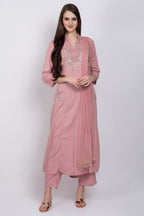 Joban Fashion Rose Gold Maslin Kurta Set